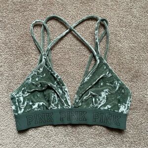 Victoria’s Secret Sage Green Crushed Velvet Bralette - XS